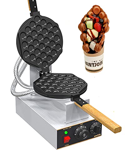 WantJoin Bubble Waffle Maker Commercial Timer Temperature Adjustable