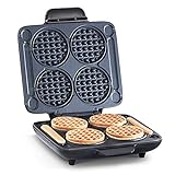 DASH DMMW400GBGT04 Multi Mini Four Waffle Maker: Perfect for Families and Individuals, 4 Inch Dual Non-stick Sides with Quick Release & Easy to Clean, Graphite
