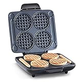 DASH DMMW400GBGT04 Multi Mini Four Waffle Maker: Perfect for Families and Individuals, 4 Inch Dual Non-stick Sides with Quick Release & Easy to Clean, Graphite