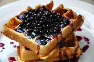 blueberry syrup waffle topping